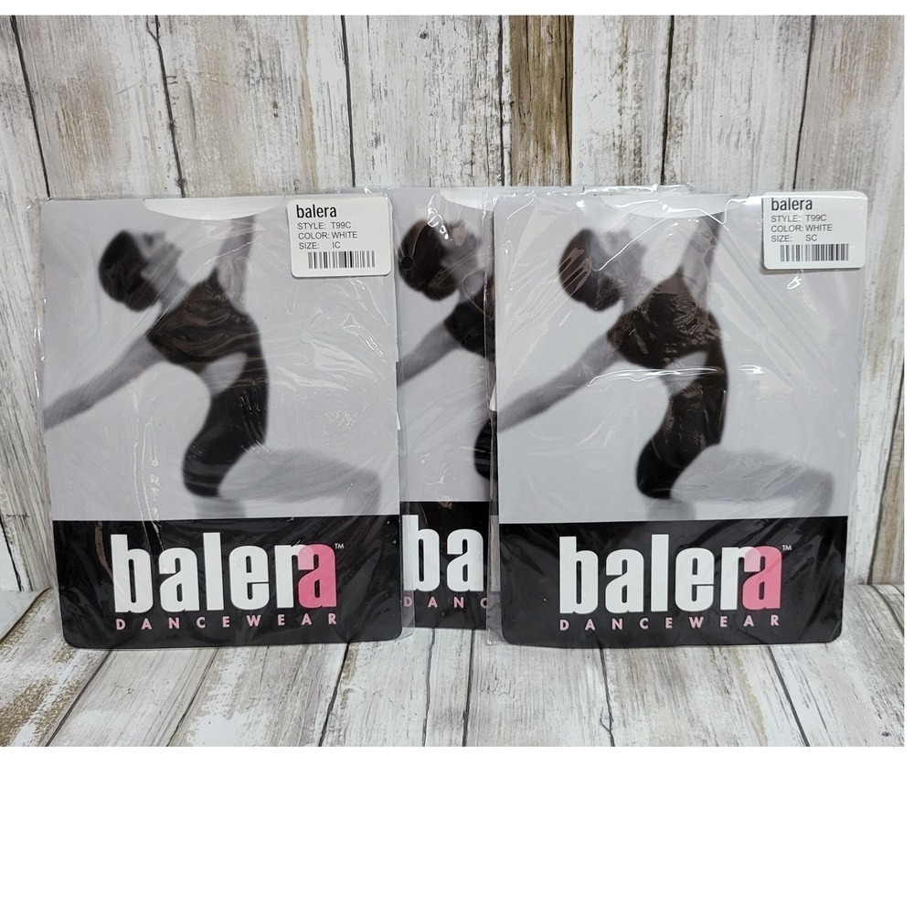 Balera White Dance Tights Child Ballet Tap Jazz Dancewear‎